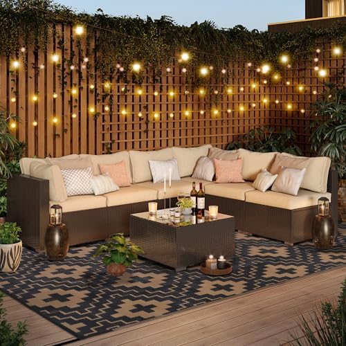 SAND MINE Waterproof Outdoor Rug 6x9 ft, Reversible Plastic Straw Area Rug - Image 5