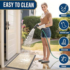 Smiry Front Door Mat Outside Entrance, Low Profile Rubber Doormat - Image 6