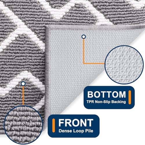 OLANLY Front Door Mat 32x20, Low-Profile Easy Clean Doormat - Image 4