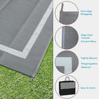 Ogrmar 8x10 FT Reversible Mats, Outdoor Rug - Image 3