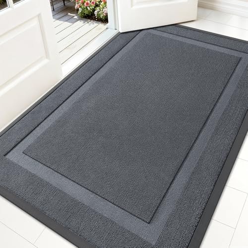 OLANLY Front Door Mat Outside 59x34, All-Season Heavy-Duty Rubber Doormat by OLANLY