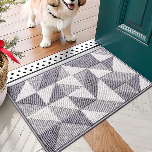 OLANLY Door Mat Indoor Entrance Washable 30x17, Odor-Free Low-Profile Front by OLANLY