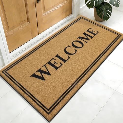 OLANLY Front Door Mat 71x34, Low Profile Doormat by OLANLY