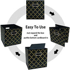 Black Foldable Storage Cubes Bins, Fabric Storage Box Cubes Organizer Baskets - Image 6
