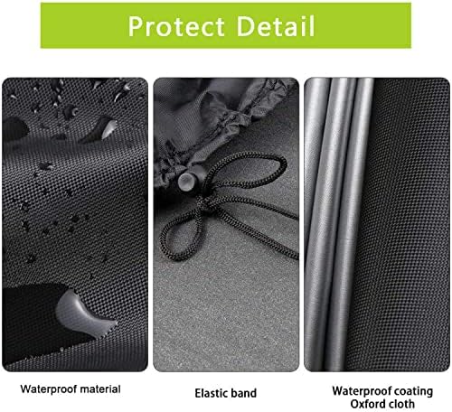 Waterproof Fire Pit Cover Rectangular 45"L x 23"W x 25"H Black - Image 6