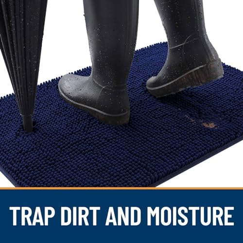 OLANLY Dog Door Mat for Muddy Paws 47x17, Super Absorbent Chenille Mud Mat - Image 2