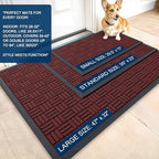OLANLY Front Door Mat Outside Entrance 47x23, Heavy-Duty Rubber Doormat - Image 2
