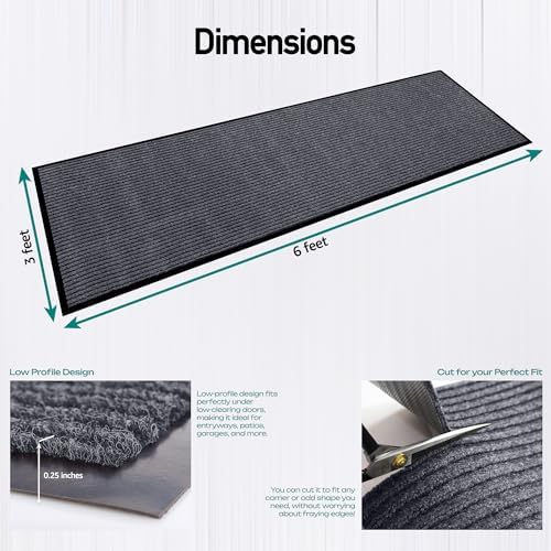 MaxMat® Extra Large Commercial Door Mat, Rubber Border Heavy Duty Door Mat - Image 3