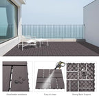 12 PCS Plastic Interlocking Patio Deck Tiles - Image 2