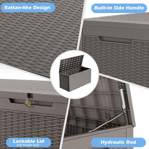 Outdoor Storage Box Waterproof, 110 Gallon Deck Box - Image 4