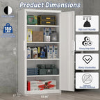 72" H Metal Garage Storage Cabinet - Image 3