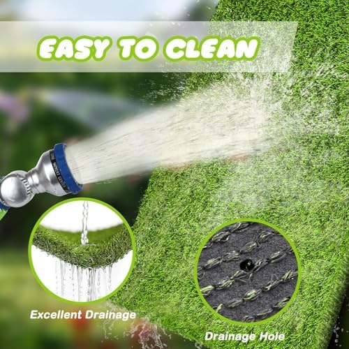 Artificial Grass Fake Grass Lawn Turf 2 ft x 28 ft, GL Realistic Synthetic Pet - Image 4