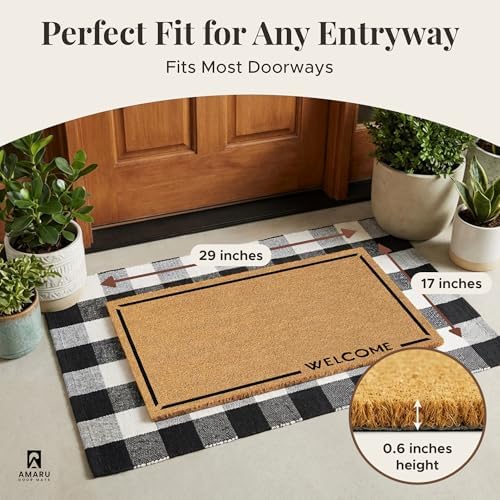 Coir Welcome Mat, Welcome Classic 2, 17x29 in - Image 2
