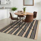 KILOCOCO Striped Rug 4x6 ft Washable Woven Front Door Rug - Image 3