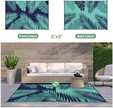 GENIMO Outdoor Rug, Waterproof Plastic Rugs - Image 2