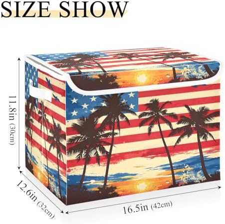 Bolaz American Flag Coconut Tree Storage Bins - Image 3