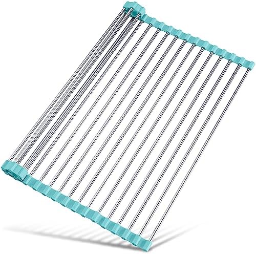 Tomorotec 17.7" x 15.5" Roll Up Dish Drying Rack Over Sink Drying Rack Sink by Tomorotec