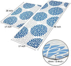 HEBE Kitchen Mats for Floor, Floral Anti Fatigue Kitchen Rugs Set of 2 - Image 5