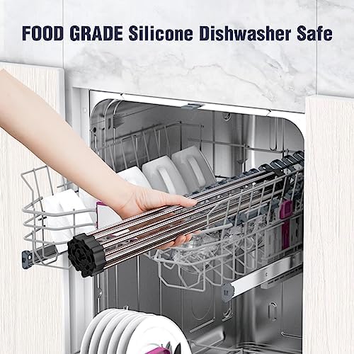 Tomorotec Roll Up Dish Drying Rack Over Sink, 304 Steel - Image 6