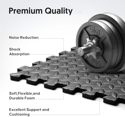 36 Pack 144 sqft Home Gym Mat, Puzzle Exercise Mat, EVA Interlocking Foam Floor - Image 4