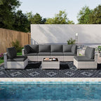 SAND MINE Waterproof Outdoor Rug 9x12 ft, Reversible Plastic Straw Area Rug - Image 6