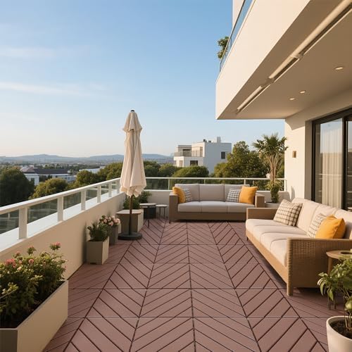 44 Pack 12x12 Inch Interlocking Deck Tiles – Easy Snap-Together Flooring - Image 5