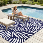 Smiry Outdoor Rug 5x8 ft Waterproof Reversible Leaf Mat - Image 3