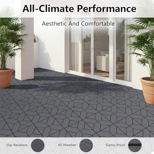44 Interlocking Deck Tiles 12x12in +12 Edges Trim & 4 Corners - Image 3