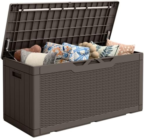 Flamaker Outdoor Storage Box 100 Gallon Waterproof Resin Deck Box by Flamaker