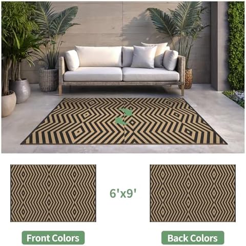 GENIMO Outdoor Rug, Waterproof Plastic Rugs - Image 2