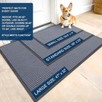 OLANLY 2-Pack Front Door Mats 59x34, Waterproof Heavy-Duty Doormats - Image 2