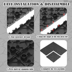 Stone Texture 12 Inch Interlocking Deck Tiles, Waterproof Outdoor and Indoor - Image 5
