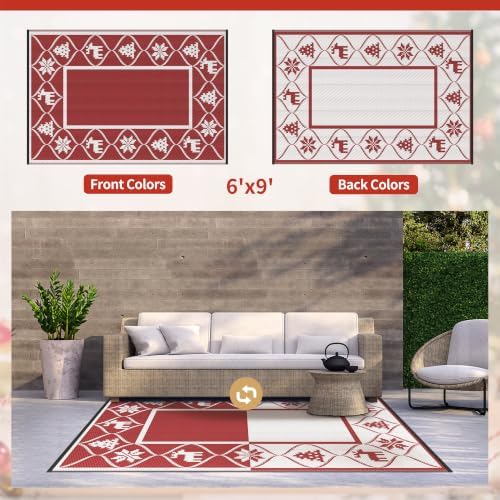 GENIMO Outdoor Rug, Waterproof Plastic Rugs - Image 6
