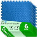 Art3d 6-Pack 24"x24" EVA Interlocking Exercise Mats, 24 Sq.Ft by Art3d