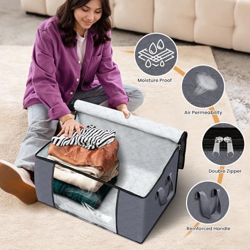 Fab totes 10 Pack Storage Bags for Clothes Blanket Storage Bins - Image 4