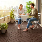 Interlocking Deck Tiles Outdoor Waterproof 44 Pack, Plastic Snap Together Patio - Image 5