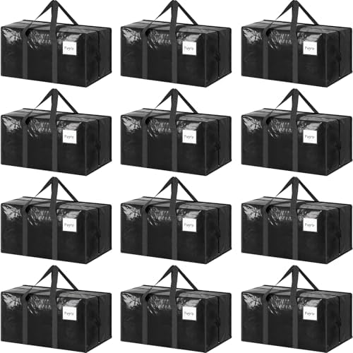 12 Pack Extra Heavy Duty Large Moving Bags by Fygrip