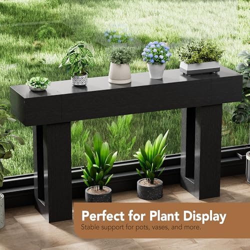 63 Inch Long Console Table, Narrow Rectangular Sofa Table Behind The Couch - Image 7