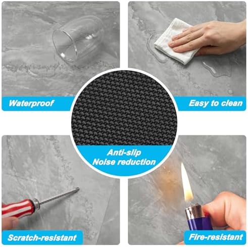 Art3d Marble Textured Click-Lock SPC Floor Tiles - Image 6
