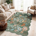 4x6 Living Room Area Rugs: Washable Farmhouse Nursery Kitchen Floral Rugs by HYHAOYUNLAI