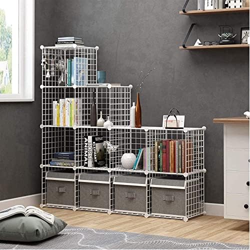 C&AHOME Wire Cube Storage, 12-Cube Storage Organizer Metal, C Grids - Image 4