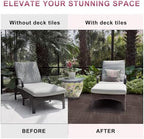 Plastic Interlocking Deck Tiles 12 Pack, 12in Waterproof Patio Flooring - Image 5