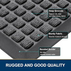Smiry Front Door Mat Outside Entrance, Natural Rubber Doormat, 71x23 Inch - Image 3