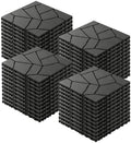 Interlocking Deck Tiles Outdoor, 44 Pack 12" Stone Pattern Patio Flooring by Unknown