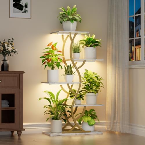 Plant Stand Indoor with Grow Lights by EVAWOO
