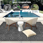 9x12 Outdoor Rug Waterproof Foldable Plastic Straw Carpet - Image 7