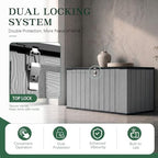 Outdoor Storage Shed, Resin Waterproof Storage Cabinet, Large Deck Box - Image 6
