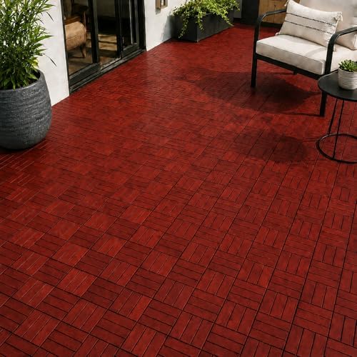 Acacia Deck Tiles Interlocking Outdoor Flooring by 3rdStreetInn