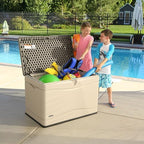 LIFETIME 60103 Deck Storage Box, 80 Gallon, Desert Sand/Brown - Image 4