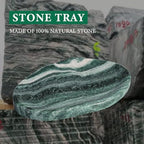 Koville Green Marble Cloud Shape Vanity Tray, Serving Stone Key Tray - Image 4
